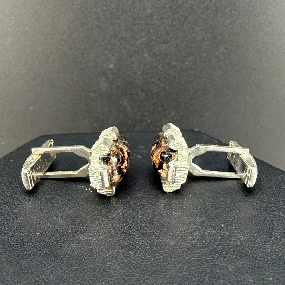 Vintage Cufflinks Confetti Lucite